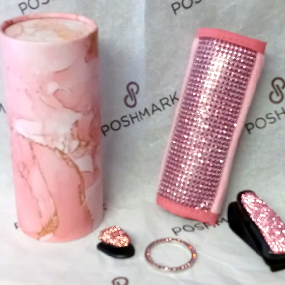 unbranded Accessories - Pink Rhinestone Bling Car Accessories Barbiecore